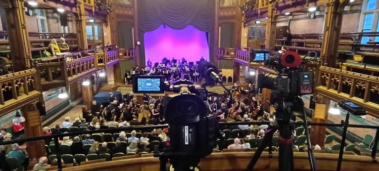 orchestra concert video camera set up