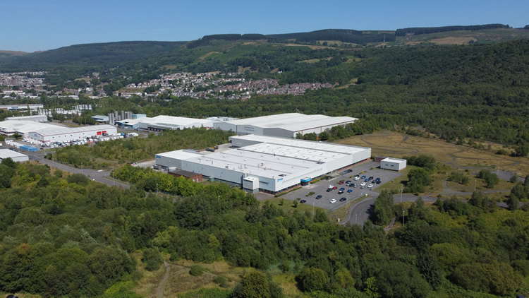 aerial of factory