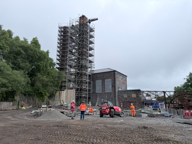 Lift bot video shoot on industrial site