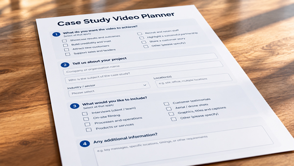 case study video planner form